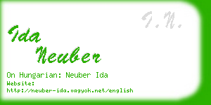 ida neuber business card